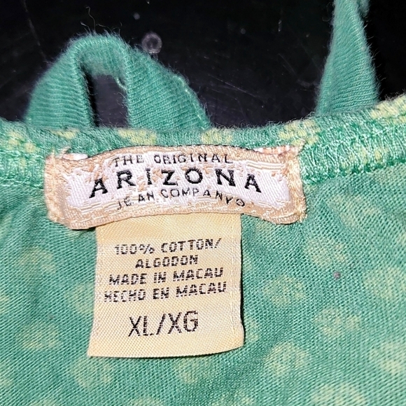 Arizona Jean Company pattern tank top w/sash tie Sz XL - Picture 6 of 6